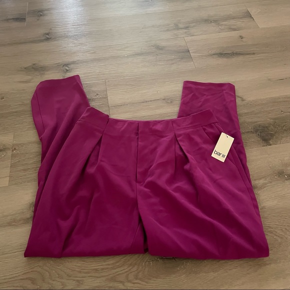 Bar iii pink fuchsia high rise pleated pants new with tags - Picture 5 of 6